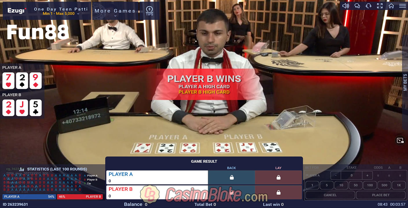 kerBet on Teen Patti trên Fun88 Casino Online: Lựa chọn lý tưởng cho các tín đồ yêu thích poker